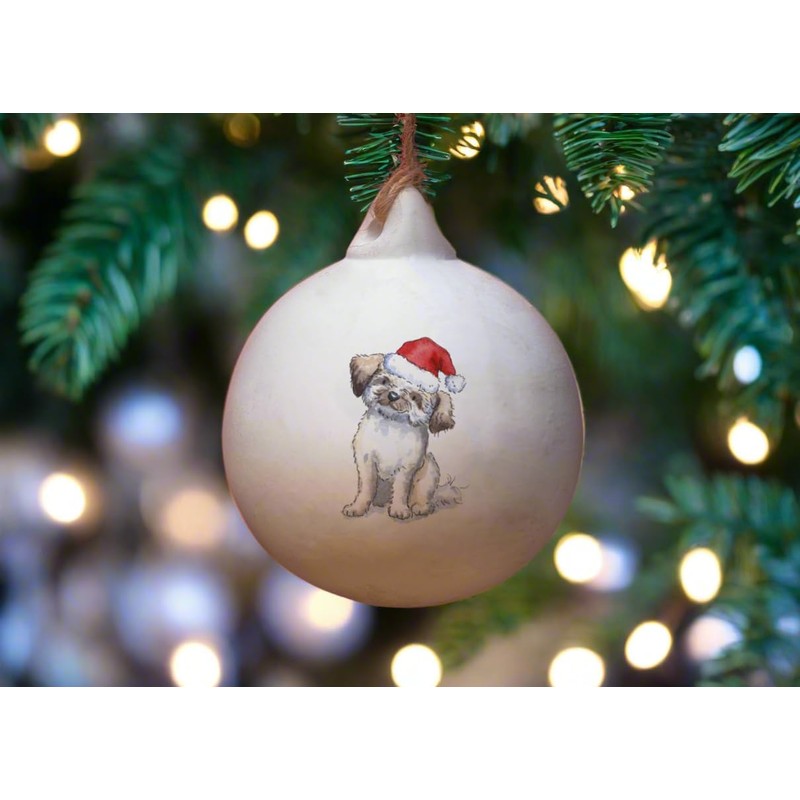 Image Industry Lhasa Apso Ceramic Bauble - Tree Decoration -