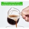 Ackers Shot Glasses Espresso Parts Double Spouts Milk Cup Clear