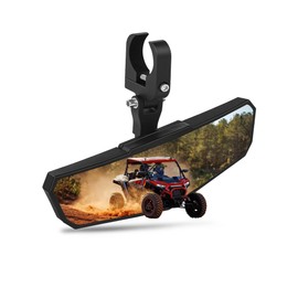 ZIDIYORUO UTV Rear View Mirror, Adjustable SXS RZR Center Rearview Mirror with Aluminum Clamp Fit for 1.5"-2" Roll Bar, Compatible with Polaris RZR, Pioneer, Talon, Can Am X3, Kawasaki, CFMOTO