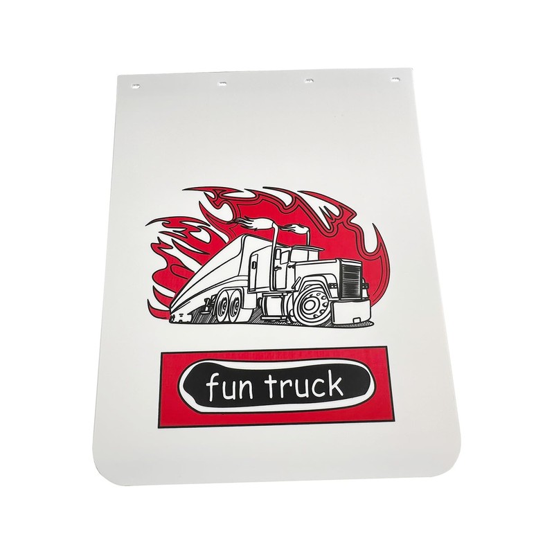 BST BSSP 2PCS Universal 24"x30" Mudflaps, White Straight Splash Guard