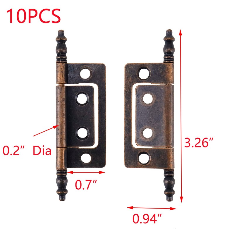 T Tulead Non-Mortise Hinges Door Hinges Iron Butt Hinge Cabinet
