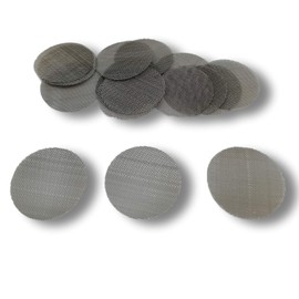 EKNA Universal Stainless Steel Inserts - 200 Pieces Fine - 20 mm Pipe Screens for Pipes and Bongs - Steel Insert Strainers (200, 20 mm Fine)