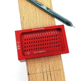 Marking Gauge, Woodworking Scribe, Woodworking Cross Calibration Ruler, British System T Type Scribing Marking Linear Measurement Tool
