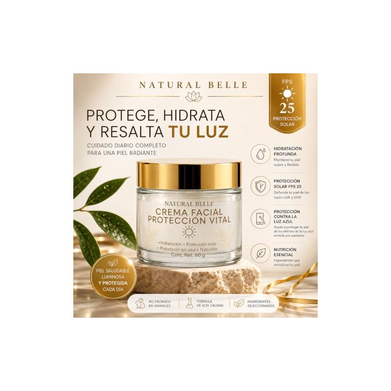 Crema Facial de día hidratante con células de algodón- 60g