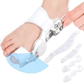Adjustable Orthopedic Bunion Corrector - Straightener for Effective Bunion Relief (White)