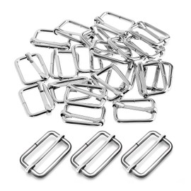 Metal Adjustable Slide Buckles, 30 Pcs Adjustable Webbing Slider, Trig lide Slide for Purse Bag, Hardware Making Supplies, Belt Backpack, Replacement Keeper, Skirt Straps