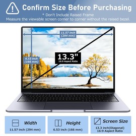 LAMA Privacy Film 13.3 Inch Aspect Ratio 16:9 for Laptop, Privacy Film, Removable Screen Protector, Privacy Filter with Anti Blue Light Anti-Glare Protection (13.3 Inches, 16:9)