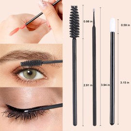 Kit De Extensión De Pestañas De 200 Piezas, Incluye Cepillos Para Pestañas, Cepillos Para Cejas, Aplicadores De Rímel, Pinceles Para Labios, Microcepillos Desechables Para Extensiones De Pestaña