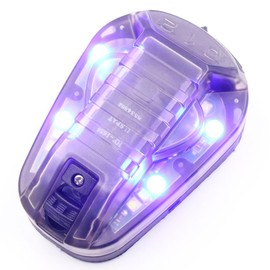 Jmtac Tactical IR Strobe Helmet Light Military Identification Light with Visible LED + White Strobe Survival Signal Light (Black-Blue), EX832