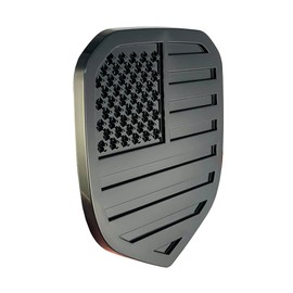 HHLOU Glossy Black American Flag Emblem Fits for RAM Front Grille Emblem Replacement Compatible Models/1500 2006-2018/2500 2009-2018/3500 2007-2018