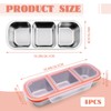 Modixun Bento Snack Containers with Leak Proof Lids, 3 Compartments,