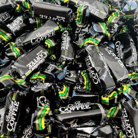Brazilian Coffee Candy - 2 Pound Bulk Pack (180 Count) - Individually Wrapped Taffy Candy for Office Bowls, Party Favors & Gifting - Soft Coffee Chews