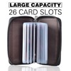 Easyoulife Genuine Leather Credit Card Holder Zipper Wallet With 26