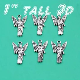 Fashion Jewelry ARCHANGEL PROTECTION FAITH ANGEL Pendant on 925 Plated Sterling Silver 24" Chain