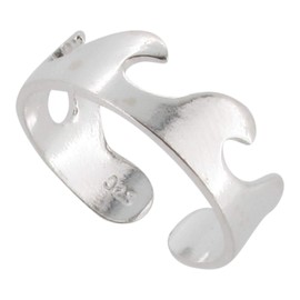 Touch Jewellery 925 Sterling Silver Wave Toe Ring