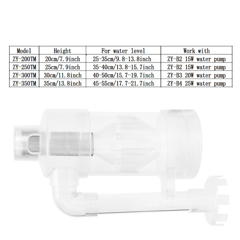 Transparent Aquarium Protein Fish Tank Collector Waste Filter Ornamental Fish