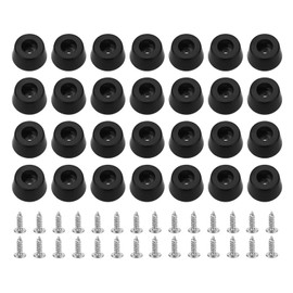 Amusingtao 50 Pcs Round Rubber Feet,Black Round Rubber Feet with Screws,Non Slip Bumper Pads for Furniture,Electronics,Kitchen Appliances(Size:15 * 12 * 8)
