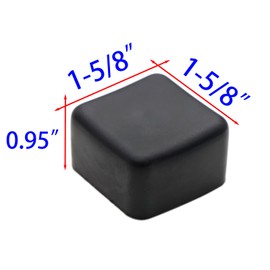 Strut Channel Cap, 1-5/8" Plastic Black Square End Cap for Strut Channel End to Protect The End of The Channel (10 Pack)