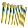 12pcs Cosmetic Brush Set Synthetic Fiber Wooden Handle Professional Makeup