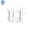 iDesign 9-Inch Recycled Plastic 2-Tier Lazy Susan Organizer – Linus