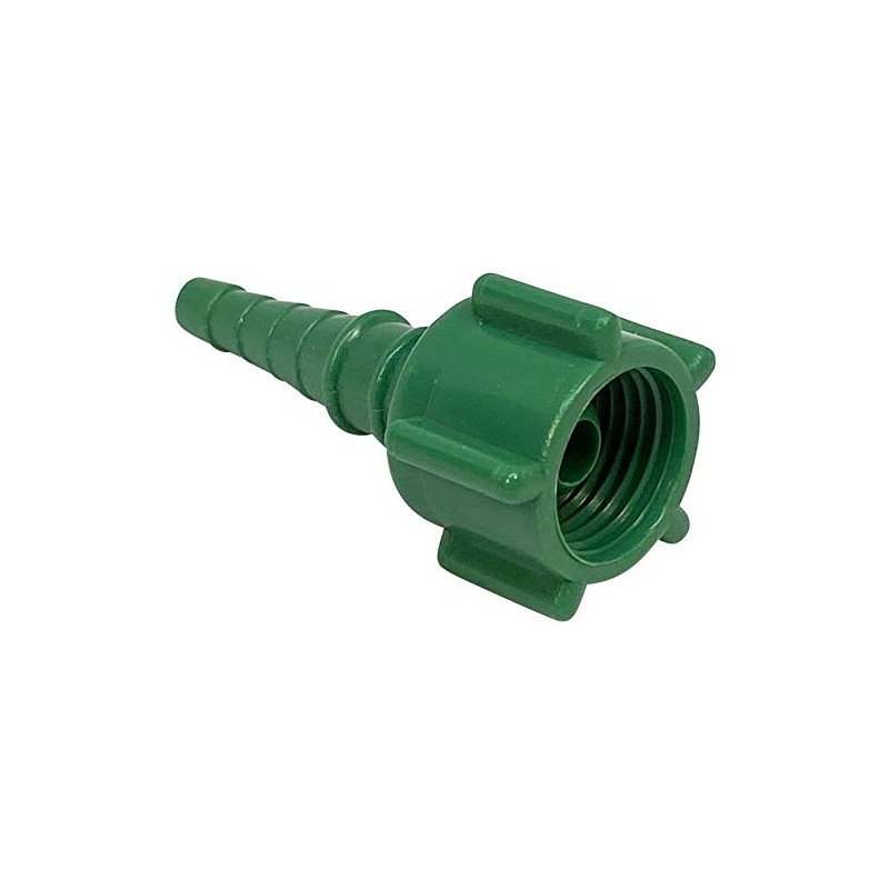 Westmed #0409 Swivel Barb Nipple Nut (Christmas Tree) Green Oxygen