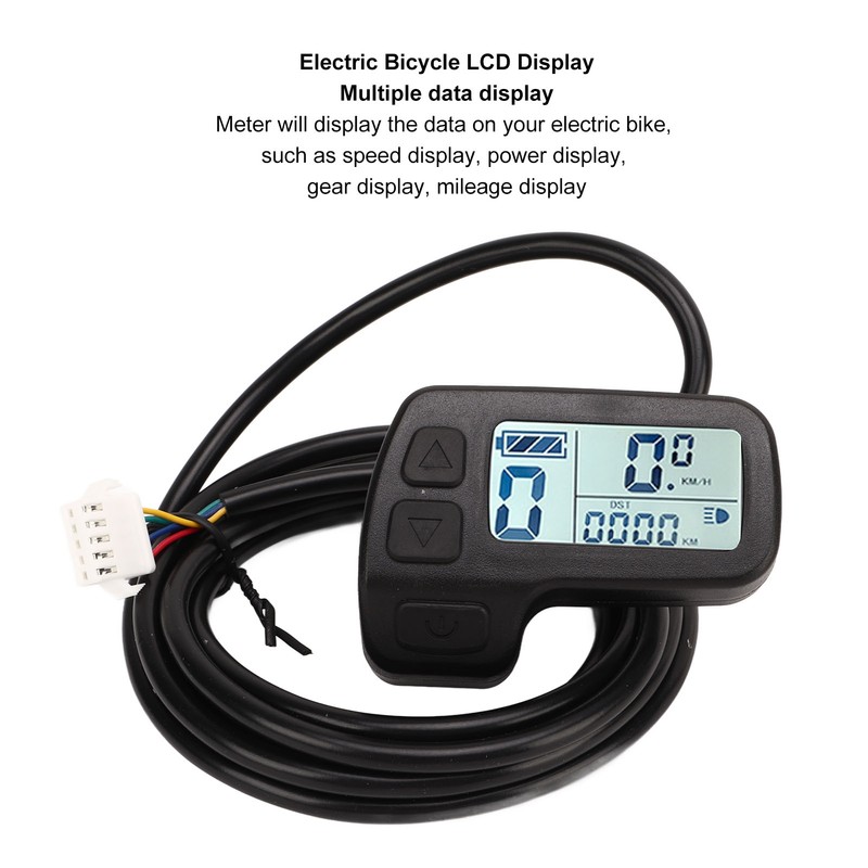 Electric Bicycle LCD Display 24V 36V 48V Universal SM Connector