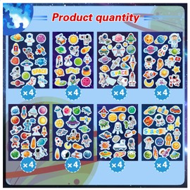 Space Stickers for Kids, 32 Sheets Solar System Stickers, Galaxy Stickers for Water Bottles, Outer Space Stickers, Solar System Party Favors, Make Our Planet Great, Outer Space Party Decorations