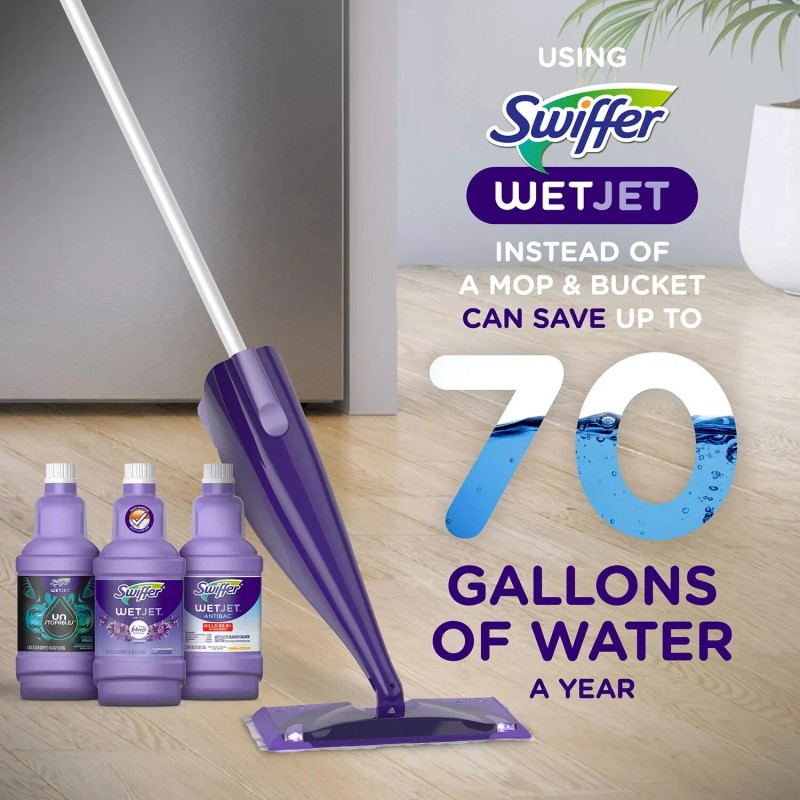 Swiffer WetJet Refill Pack – 32 Pads + 2 Cleaner
