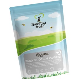 Organic Whey Protein Powder (300g) - Grass Fed Unflavoured Organic Protein Powder by TheHealthyTree Company - Gluten-Free, Low Carb Natural Protein for Muscle Growth & Recovery