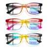 Dccdllo Progressive Reading Glasses Blue Light Blocking Fashion Square Reader