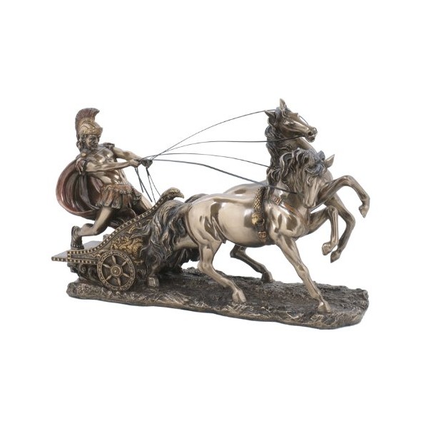 Roman Chariot Statue Sculpture