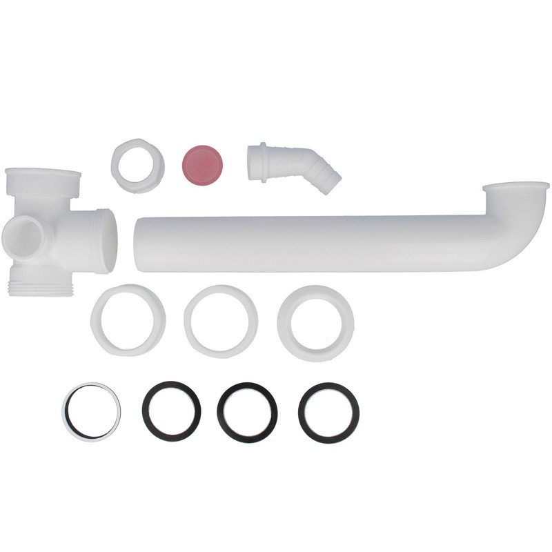 Tecuro Drain Connection with Appliance Drain for Double Sink Kitchen