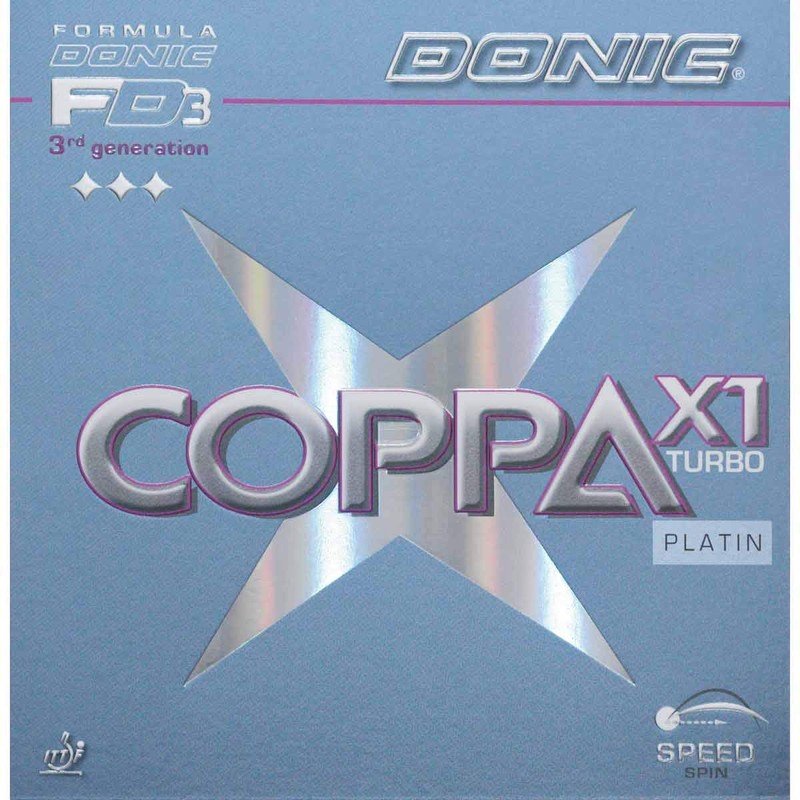 Donic Coppa X1 Turbo Platin Table Tennis Rubber (Black, 2.0