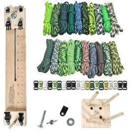 Paracord Planet 550 lb Type III Paracord Combo Crafting Kit with a 10” Pocket Pro Jig – Additional Monkey Fist Jig Option