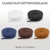 NDTEZUGT Cotton Shoelaces for Soft Sneakers, 5/16"(8mm) Flat Athletic Shoe