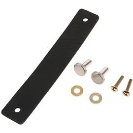 POFET 5pcs Nordic Wardrobe Cabinet Door Handle Soft PU Leather Door Handles for Cupboard Drawer Pull Knobs Furniture Hardware (26 x 156mm) - Black