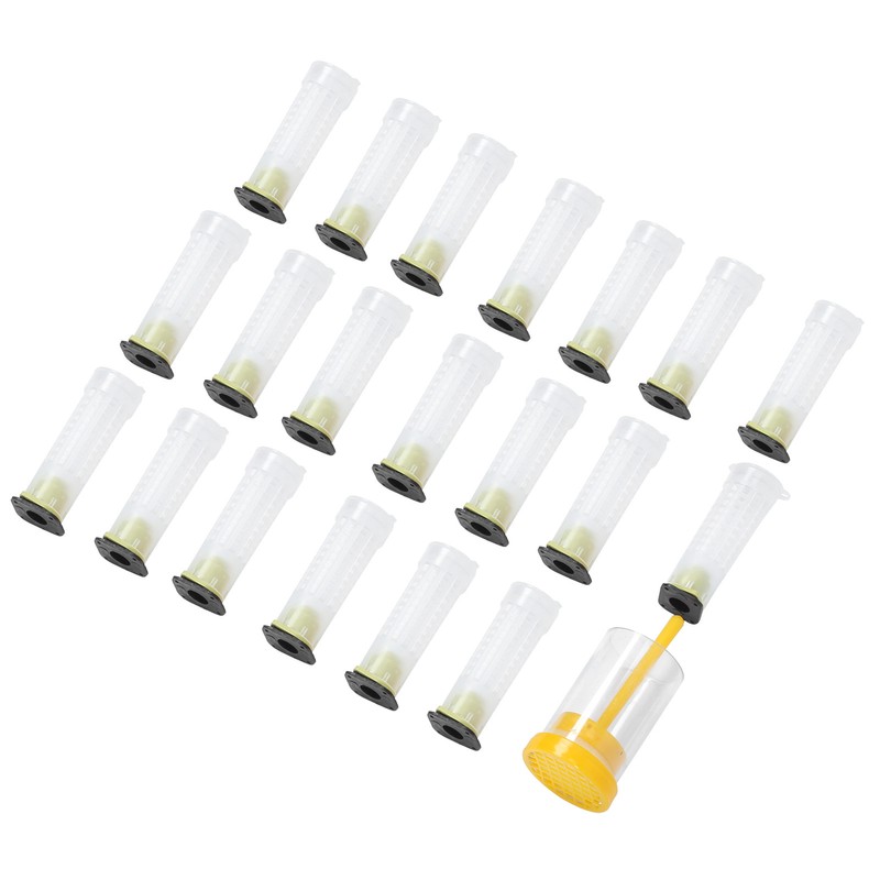 Queen Bee Roller Cage Plastic Rearing Cup Marking Bottle Beekeeping