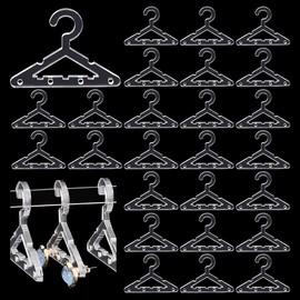 PH PandaHall Pack of 30 Hangers Transparent Earring Holder Necklace Mini Hanger Jewellery Display Dangle Earrings Hanging Organiser Acrylic Stud Earrings Display Stand for Personal