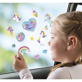 Totum 71568 Unicorn Window Sticker: Reusable Unicorn Stickers for Windows and Mirrors, Gift for Children, H: 21.00 cm, L: 16.00 cm, W: 0.50 cm