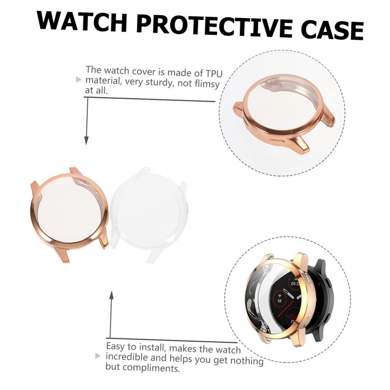 BIUDECO Anti-Scratched TPU Case for Transparent Plating Stylish Watch Shell