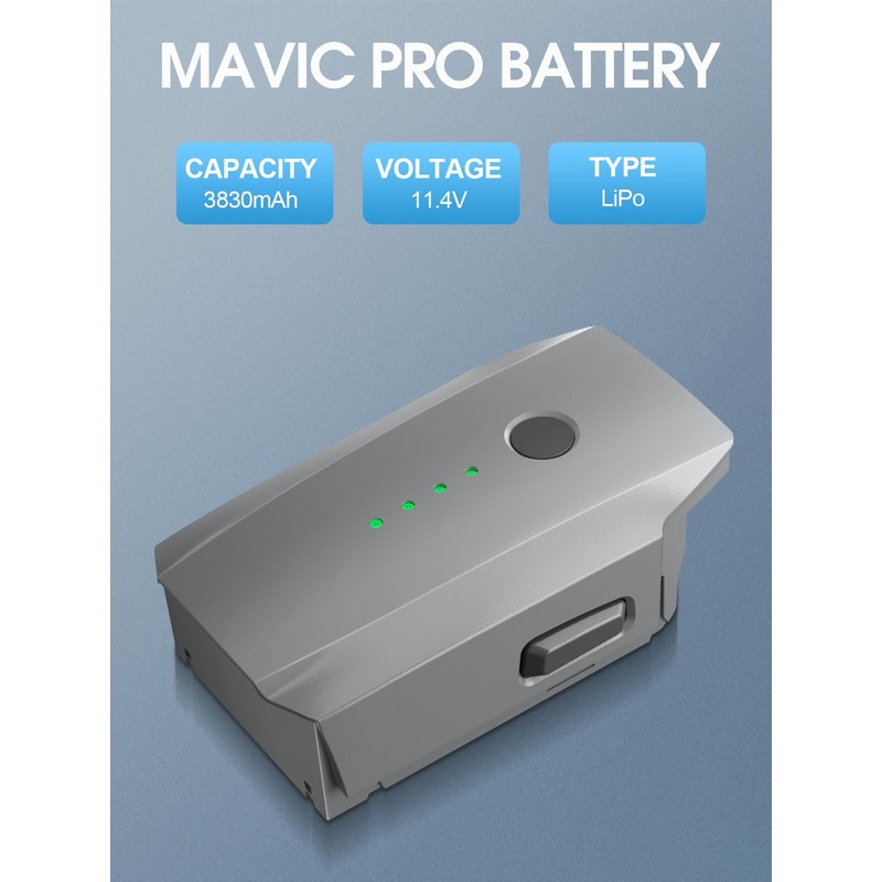 Homesuit Mavic Pro Battery, 2-Pack 3830mAh 11.4V Intelligent Flight Battery