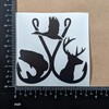 Land Air Sea Hunting Decal 4 Pack: Hook Antler Duck,