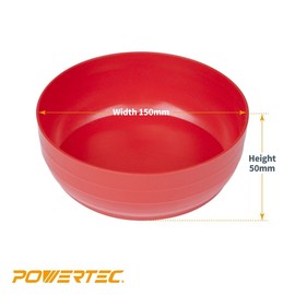 POWERTEC Plastic Mixing Bowl 25 oz 5.9" Width for Arts and Crafts & DIY, Reusable (71126)