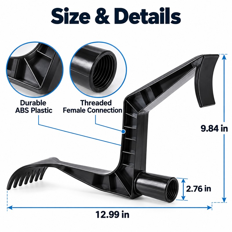 Gutter Cleaning Tool with Threaded Handle Connection – Durable Roof