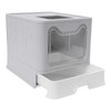 Cat Litter Box, Foldable Enclosed Top Entry with Litter Catching