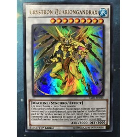 Yugioh Crystron Quariongandrax RATE-EN046 Ultra Rare 1st Edition Raging Tempest Card