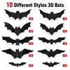LED Bats Halloween Decoration, 3D Bat Wall Lights for Door/Window