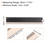 sourcing map Folding Straight Ruler 30cm Metric Aluminum Alloy Protractor