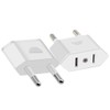 JORINDO (White-2pcs) EU to US,European Travel Convert Plug，CN/US 2 Holes