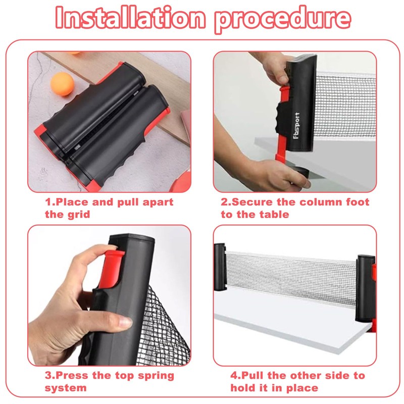 Weploda Table Tennis Net, Extendable Portable Table Tennis Net, Adjustable